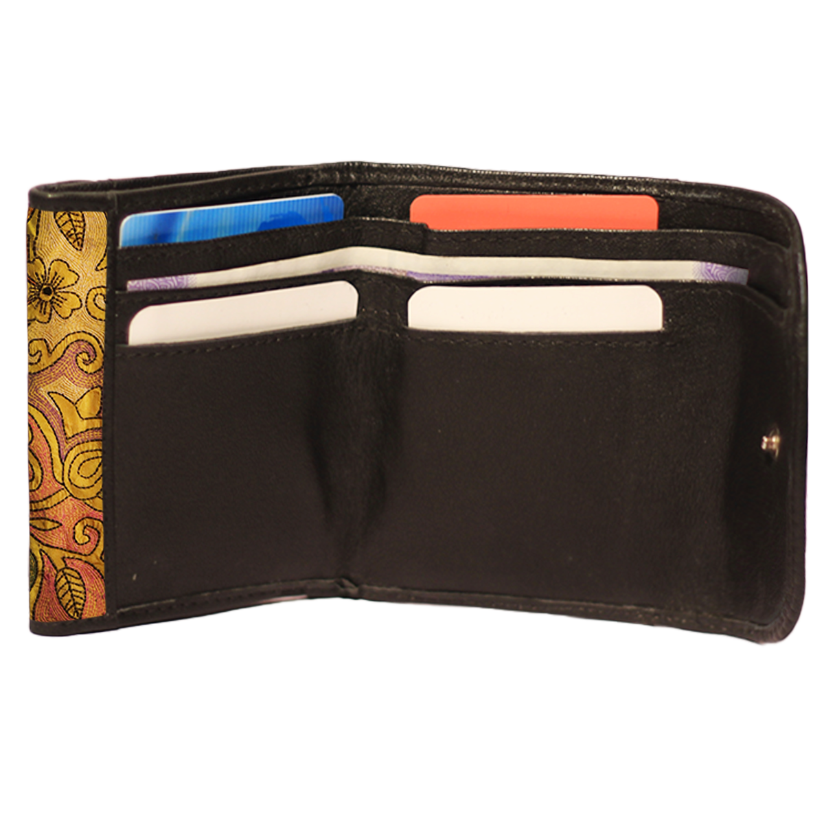 Leather and Embroidery Dual Flap Women's Wallet - Ridhima
