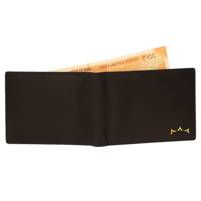 Leather and Embroidery Bi-Fold Men's Wallet - Dhanush