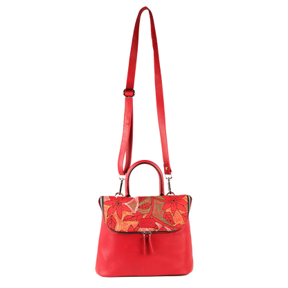 Genuine Leather Handcrafted Sling Bag Women (Scarlet Red)