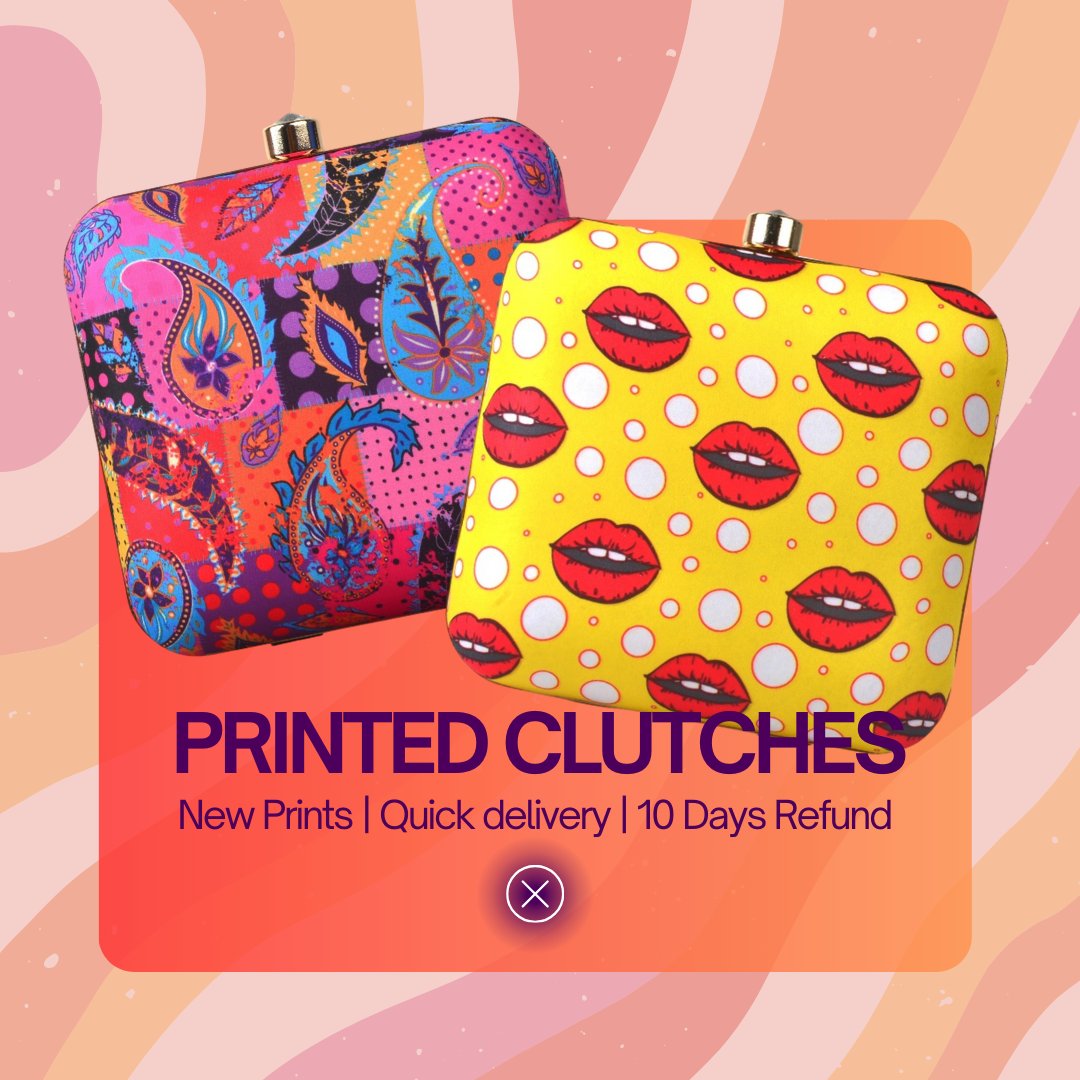 Printed Fabric Clutches