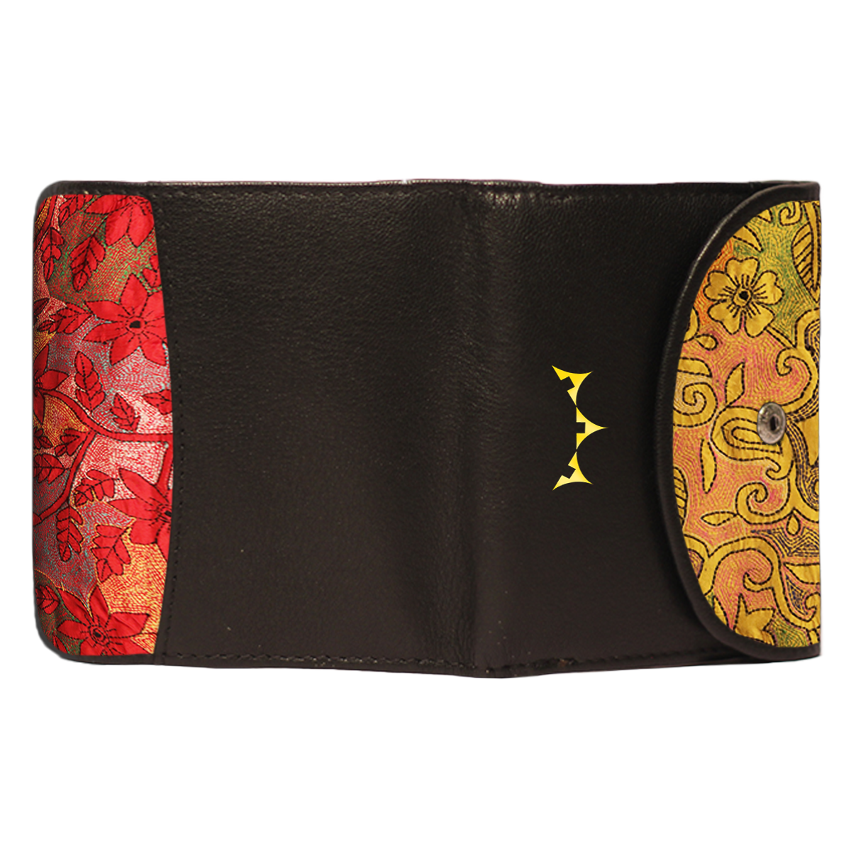 Leather and Embroidery Dual Flap Women's Wallet - Ridhima