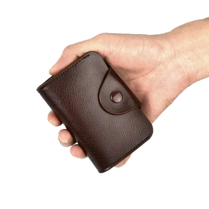 13 + 2 Slots Genuine Leather Credit Card Holder