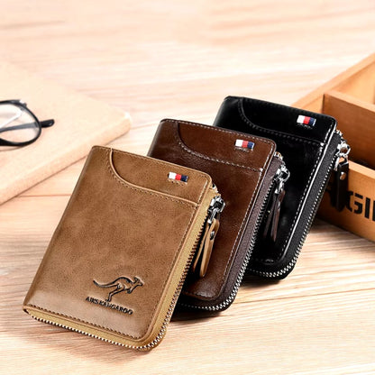 RFID Anti-Magnetic Men's Leather Fashion Wallet