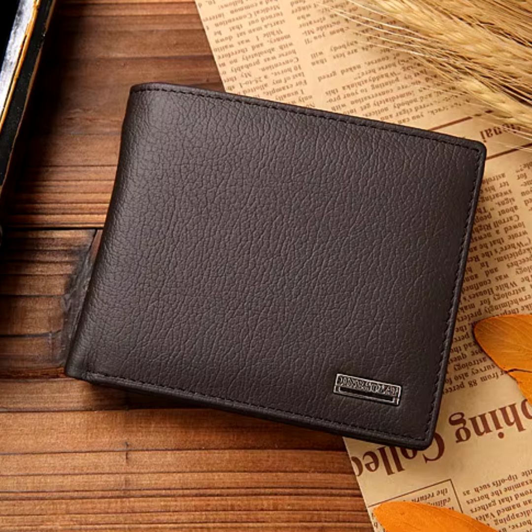 Genuine Cowhide Leather Luxury Purse Bifold Leather Wallets for Men