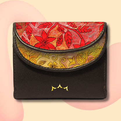 Leather and Embroidery Dual Flap Women's Wallet - Ridhima