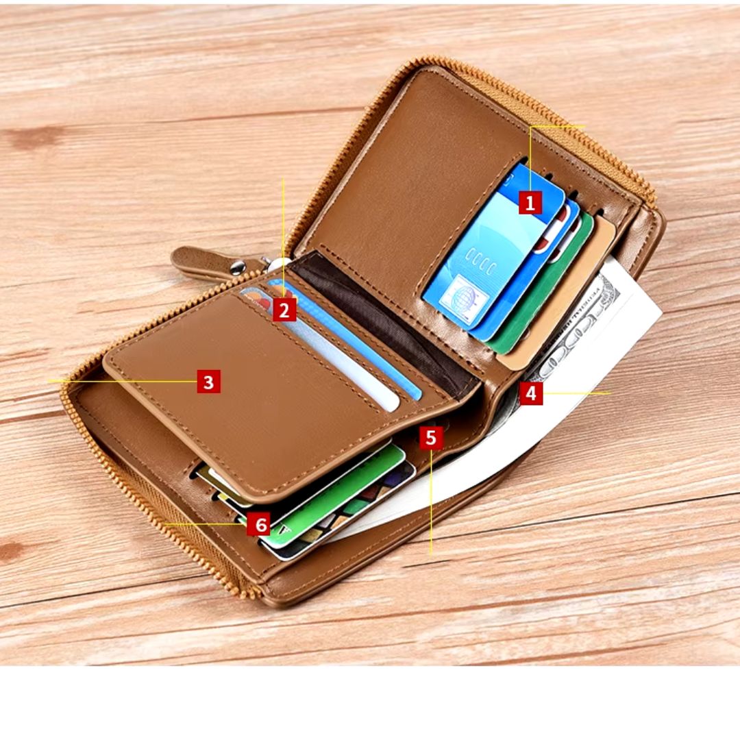 RFID Anti-Magnetic Men's Leather Fashion Wallet