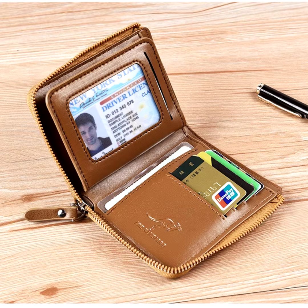 RFID Anti-Magnetic Men's Leather Fashion Wallet