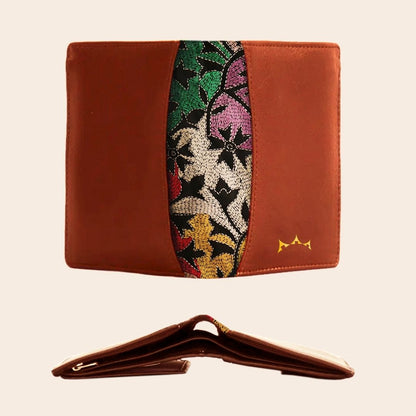 Leather and Embroidery Women's Bi-Fold Wallet - Arohi