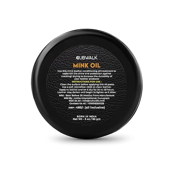 Leather Cleaning & Shine Mink Oil - 85 g Wax Cream