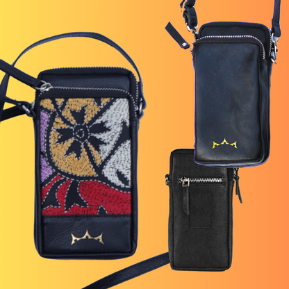 Leather Embroidery Mobile Slings Combo Pack of 2