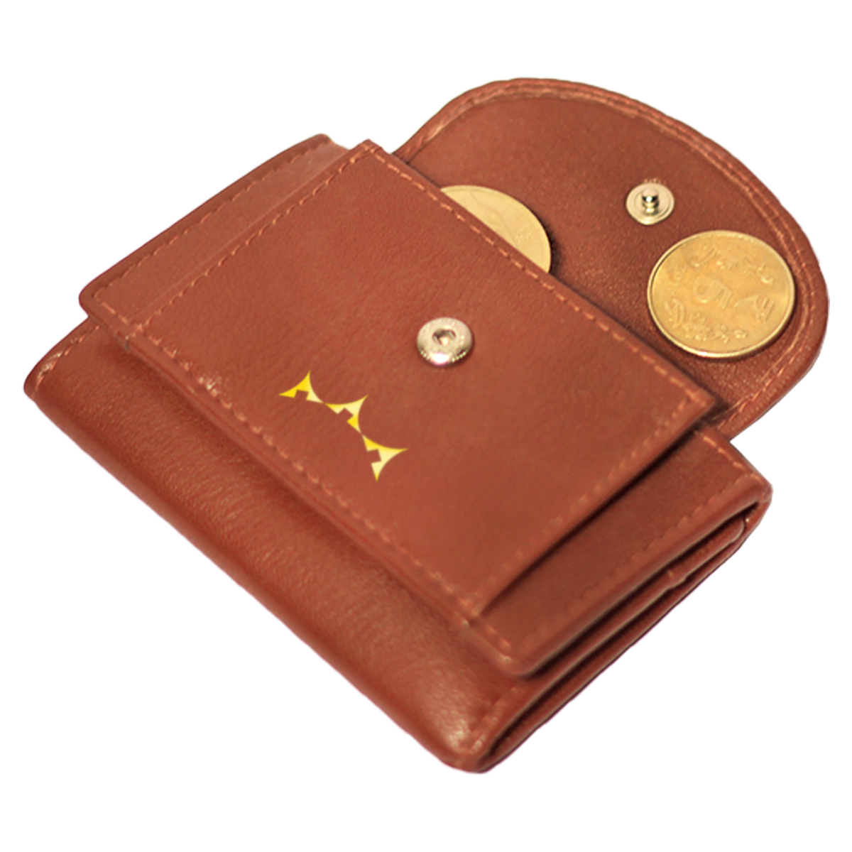 Leather and Embroidery Women's Tri Fold Wallet - Diva