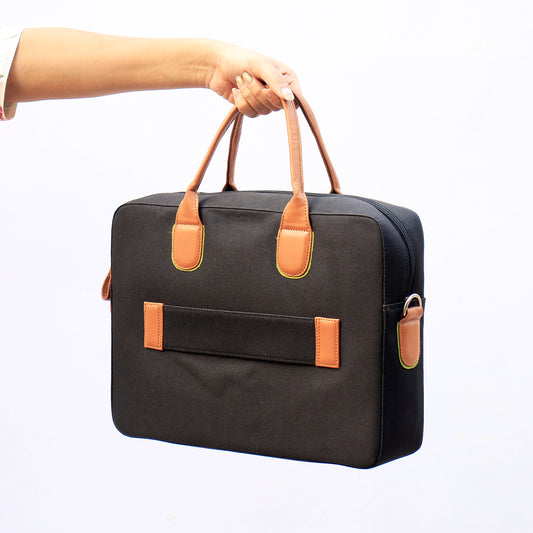 The Everyday All Purpose Laptop Bag BLACK - Authentic Vegan