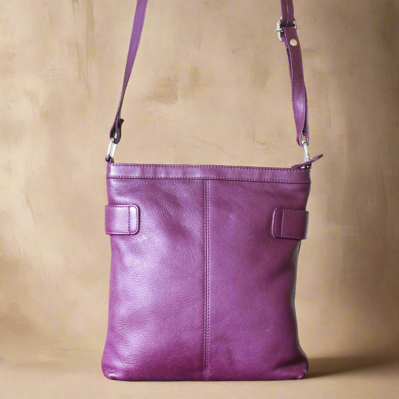 Leather Sling Bag - Wine Luxe Sling – Maheejaa