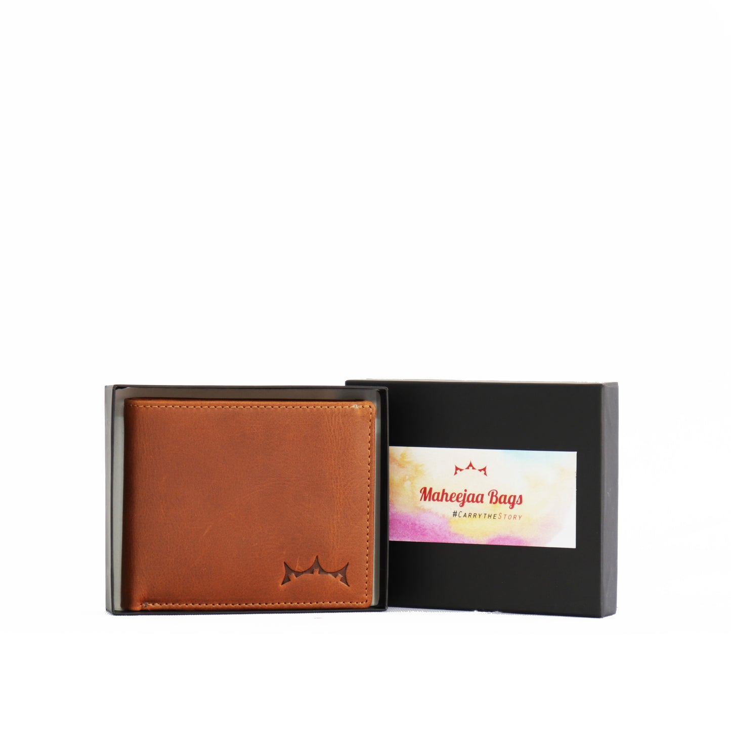 Maheejaa Men's Bi-fold Genuine Leather Regular Wallet - Tan
