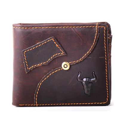 Handcrafted Hunter Leather Men's Wallet Grunge