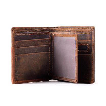 Handcrafted Hunter Leather Men's Wallet