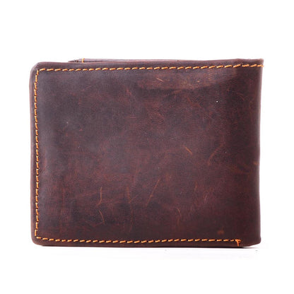 Handcrafted Hunter Leather Men's Wallet Grunge