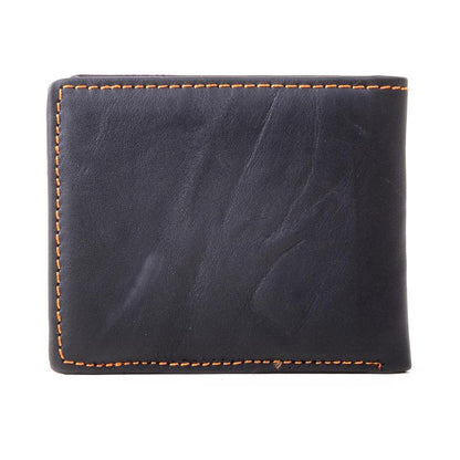 Handcrafted Hunter Leather Men's Wallet Black