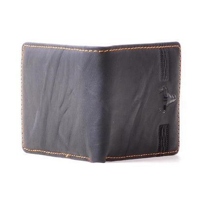 Handcrafted Hunter Leather Men's Wallet Black