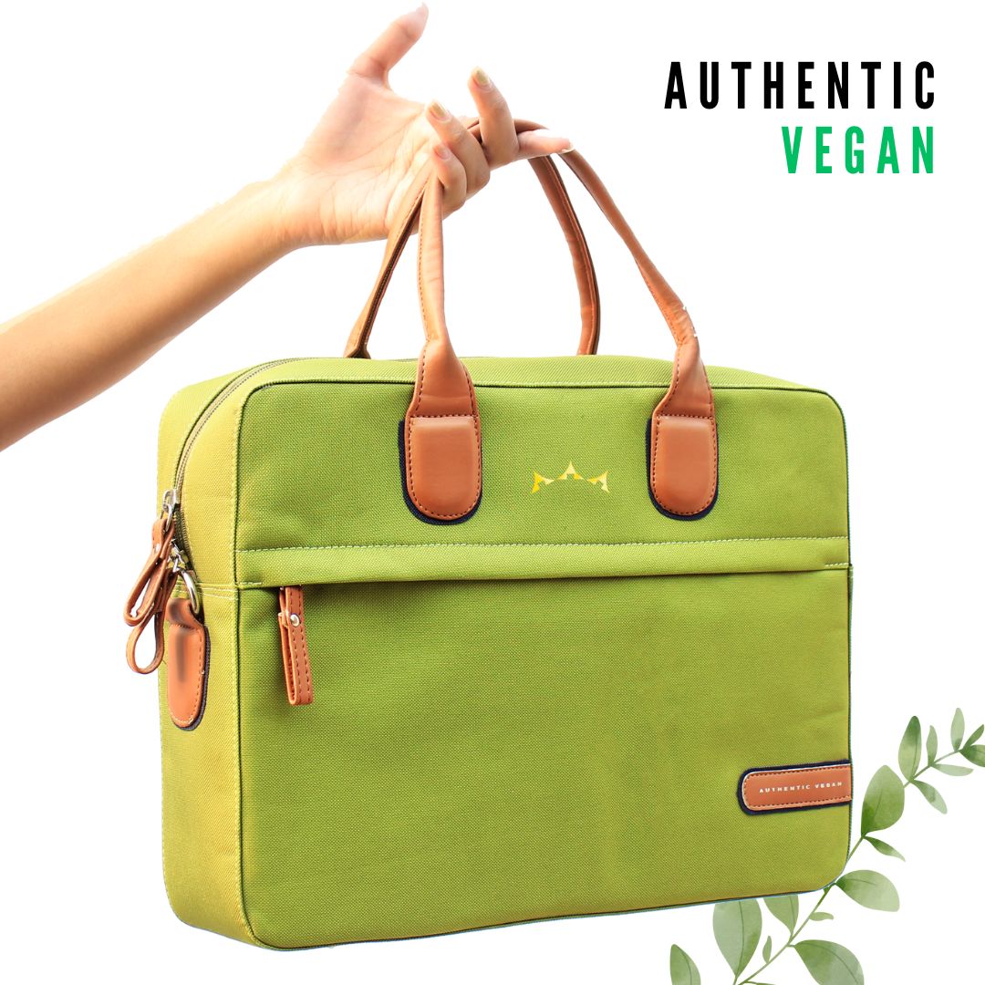 The Everyday All Purpose Messenger Bag Olive - Authentic Vegan