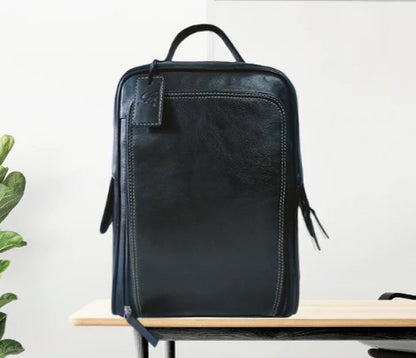 Leather Backpack - Black