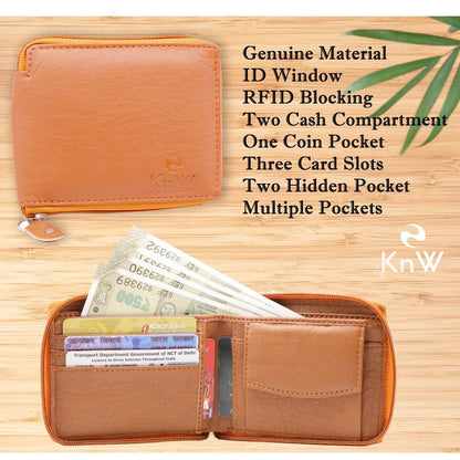 KnW Wallet Leather Green 8 Card Holder