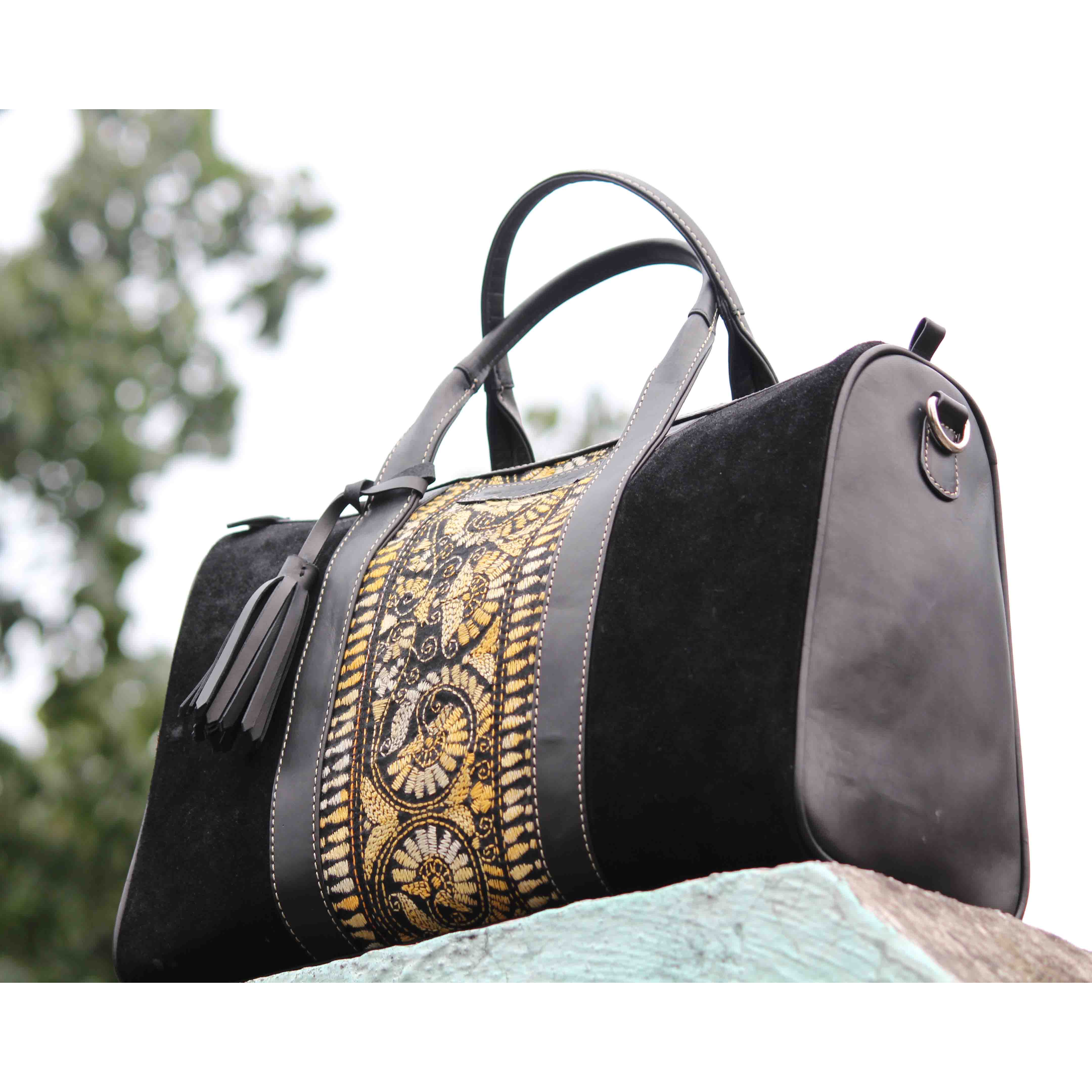 Embroidered on sale weekender bag