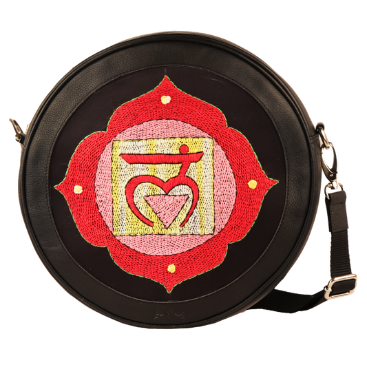 Customize Mandala Chakra Leather Kantha Sling Bag