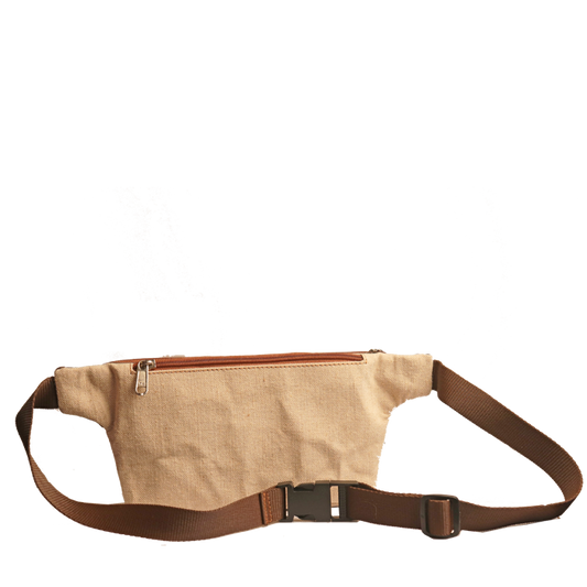 Jute - Leather Fanny Pack Unisex (Off-White)
