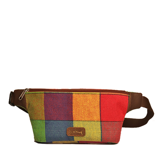 Jute - Leather Fanny Pack Unisex (Multicolor)