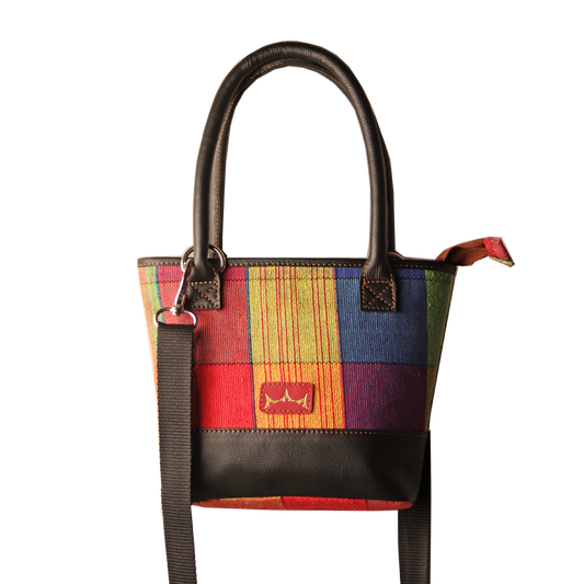 Tiny Tote Jute and Leather - Multicolor