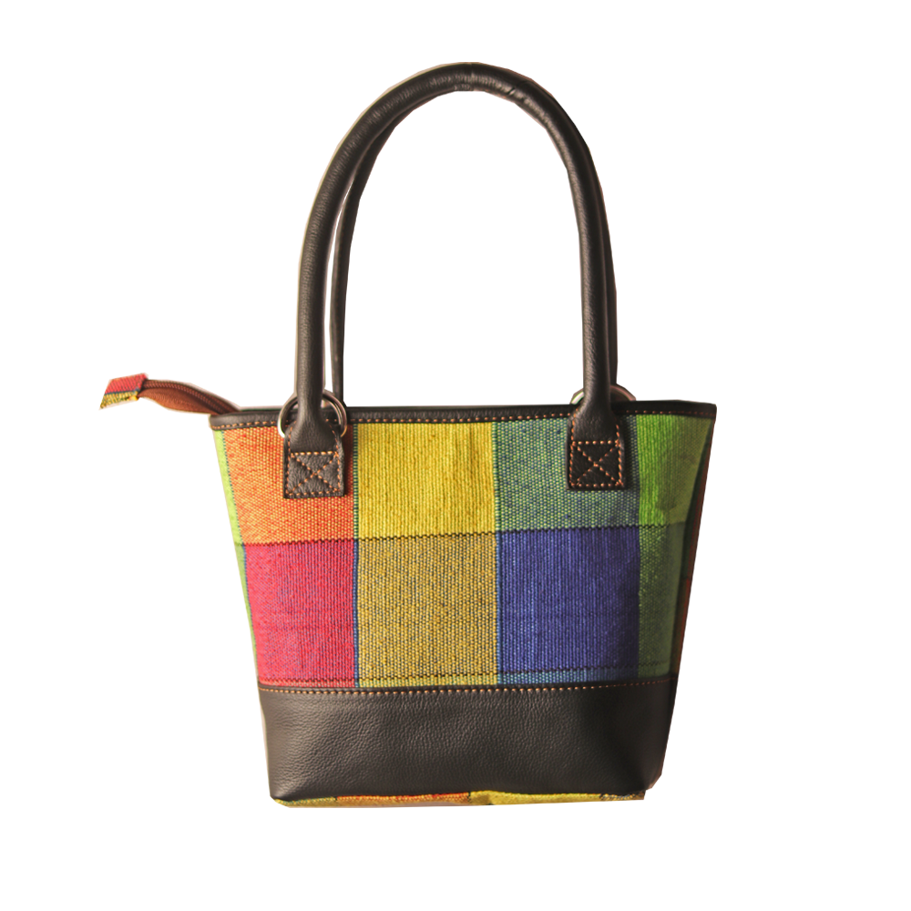 Tiny Tote Jute and Leather - Multicolor